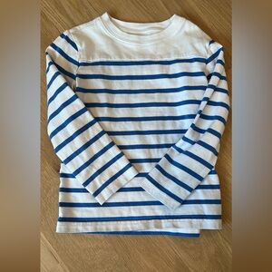 Janie & Jack Classic Blue & White Stripe Long-Sleeve Kids Top